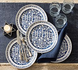 Hanukkah Botanical Stoneware Salad Plates - Set of 4