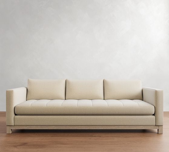 Jake Tufted Seadrift Wood Base Sofa (63"-96") by Pottery Barn