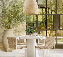 Montauk Wood Bead Teardrop Pendant (22")