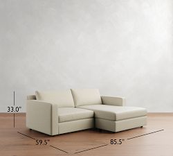 Pacifica Wide Arm Reversible Sleeper Chaise Sectional  (86")