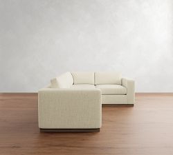 Carmel Wide Arm Wood Base 3-Piece Sectional (113")