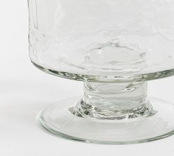 Hammered Pedestal Hurricane Candle Holder
