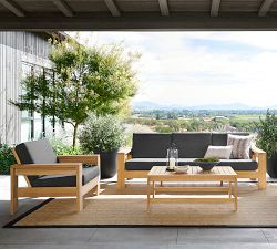 Malibu Teak Rectangular Outdoor Coffee Table (45")