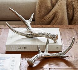Silver Antler Object - Set of 2