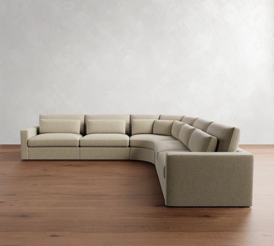 Westwood Square Arm Deep Seat 5-Piece Curved Wedge Sectional (151") by Pottery Barn