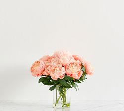 Faux Composed Coral Peonies