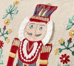Nutcracker Embroidered Pillow