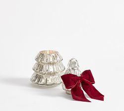 Silver Lidded Christmas Tree Candle - Balsam Fir Vetiver 