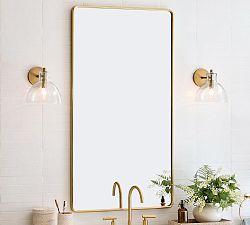 Vintage Rounded Tall Rectangular Mirror