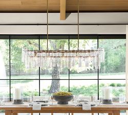 Avalon Cast Glass Linear Chandelier (48")