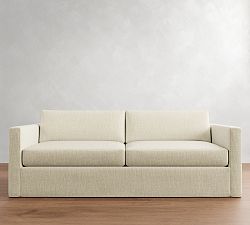 Carmel Slim Arm Slipcovered Sofa (56"&ndash;116")