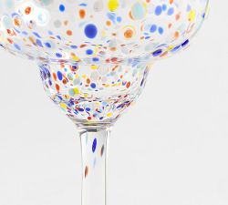 Confetti Splatter Margarita Glasses - Set of 4