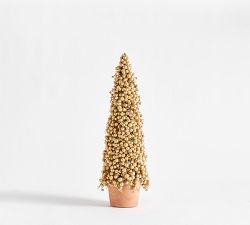 Faux Potted Berry Cluster Cone Trees