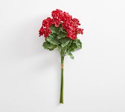 Faux Red Geranium Bundle