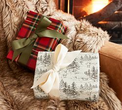 Rustic Forest and Plaid Gift Wrap Set