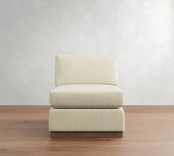 Build Your Own Carmel Slim Arm Wood Base Sectional