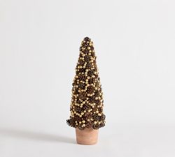 Faux Vintage Champagne Berry &amp; Pinecone Tree