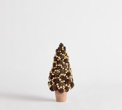 Faux Vintage Champagne Berry &amp; Pinecone Tree