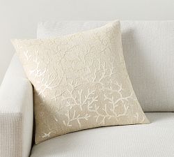 Oceana Sequin Coral Pillow