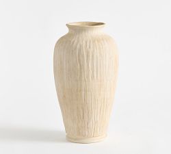 Textured White Vase
