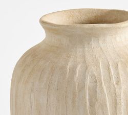 Textured White Vase