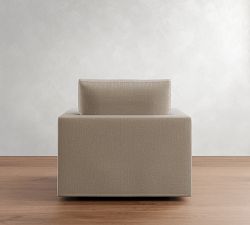 Westwood Square Arm Deep Seat Slipcovered Swivel Chair