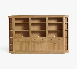 Aubrey Wall Bookcase with Storage Cabinets (139")