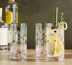 Gold Scatter Cocktail Glasses