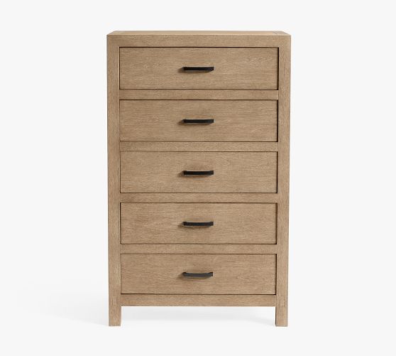Linwood 5-Drawer Tall Dresser, Seadrift | Pottery Barn