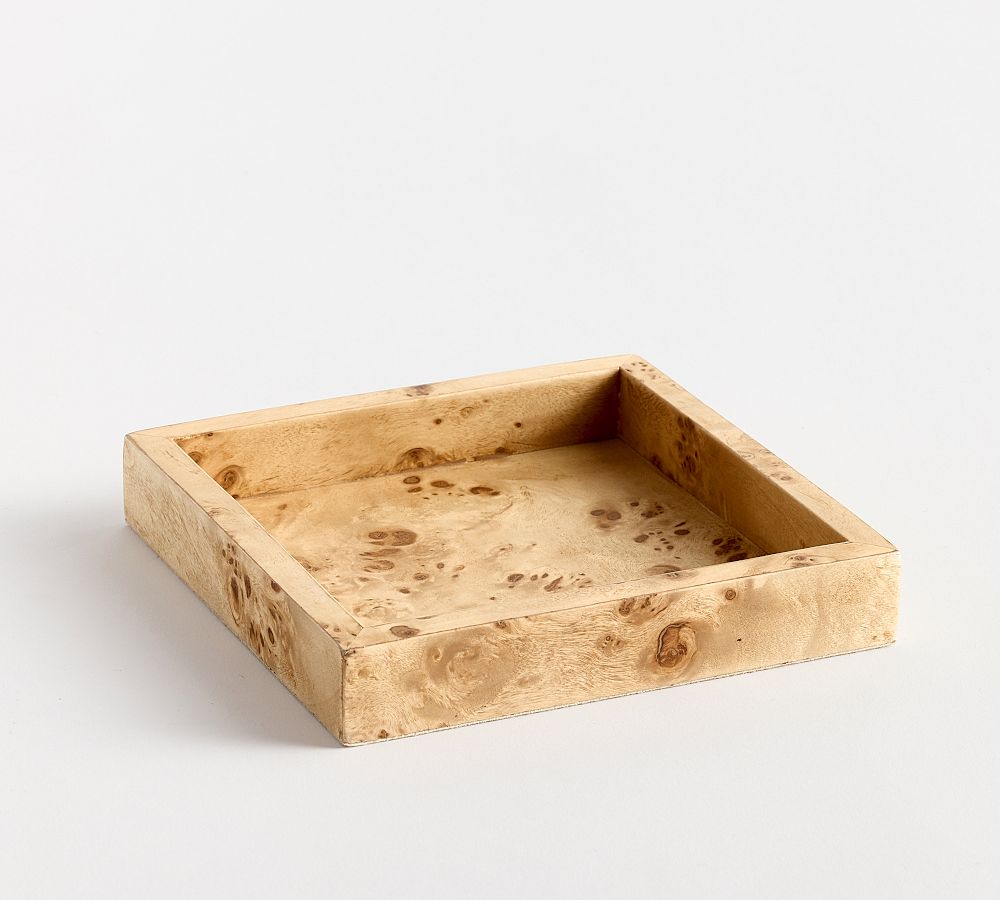 Burlwood Catchall Tray