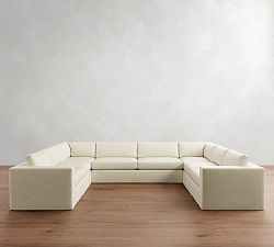 Carmel Wide Arm Slipcovered U-Shaped Sectional (144")