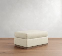 Carmel Wide Arm Wood Base Sectional Ottoman
