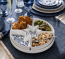Hanukkah Botanical Stoneware Lazy Susan