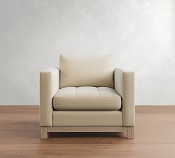 Jake Tufted Seadrift Wood Base Chair
