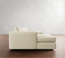 Carmel Slim Arm Double Chaise Sectional (139"&ndash;171")