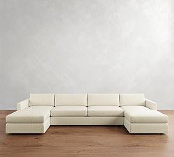 Carmel Slim Arm Double Chaise Sectional (139"&ndash;171")