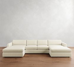 Carmel Slim Arm Double Chaise Sectional (139"&ndash;171")