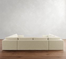 Carmel Slim Arm Slipcovered U-Shaped Sectional (144")