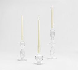 Etched Glass Candle Holder