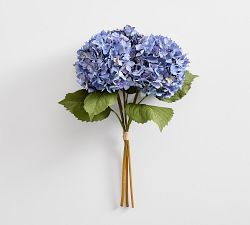 Faux Deep Blue Hydrangea Bundle