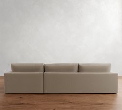 Westwood Square Arm Deep Seat Chaise Sectional (130"&ndash;136")