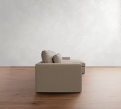 Westwood Square Arm Deep Seat Chaise Sectional (130"&ndash;136")