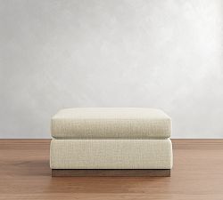 Carmel Wide Arm Wood Base Sectional Ottoman