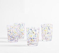 Confetti Splatter Tumbler Glasses - Set of 4