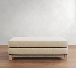 Jake Seadrift Wood Base Sectional Ottoman