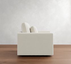 Westwood Slim Arm Deep Seat Slipcovered Swivel Chair