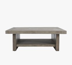 Edin Rectangular Reclaimed Wood Coffee Table with Shelf (50")