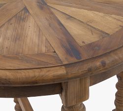 Tresle Round Reclaimed Wood End Table (26")