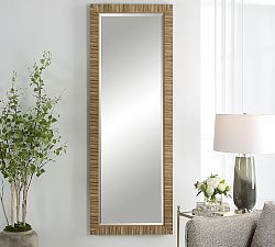Berskire Faux Rattan Wall Mirror