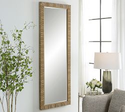 Berskire Faux Rattan Wall Mirror
